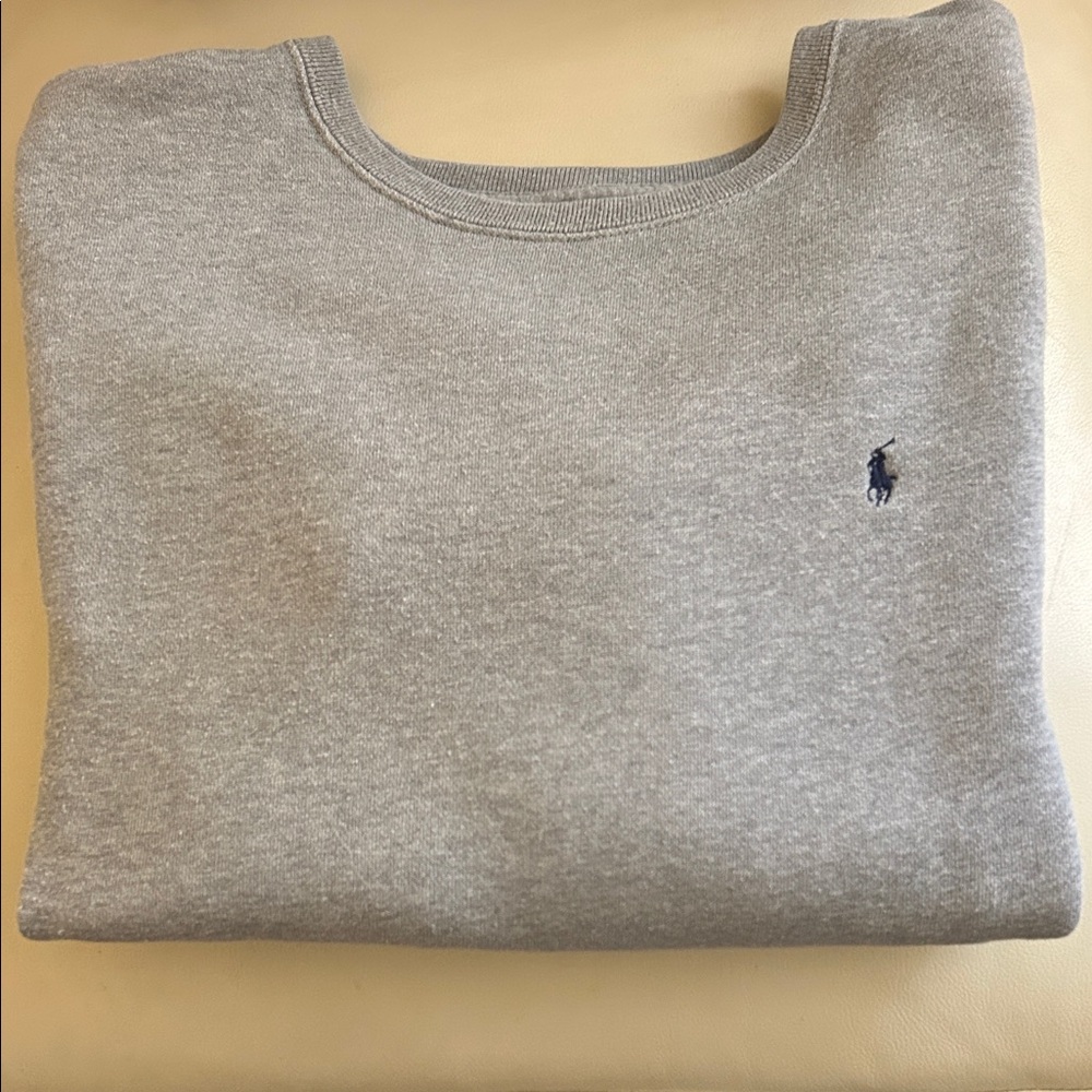 Polo by Ralph Lauren Light Gray Crewneck Sweatshirt with Navy Pony